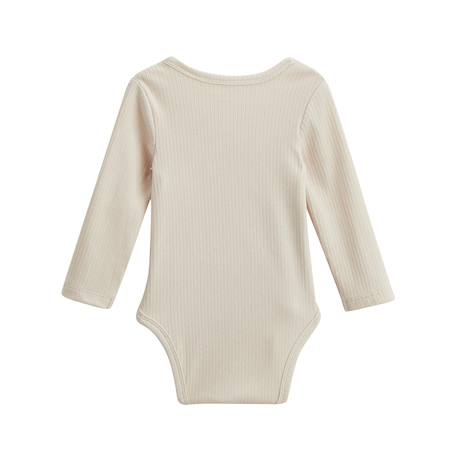 Lot de 3 bodies bébé côtelés manches longues ouverture croisée kenya Beige 5 - vertbaudet enfant 