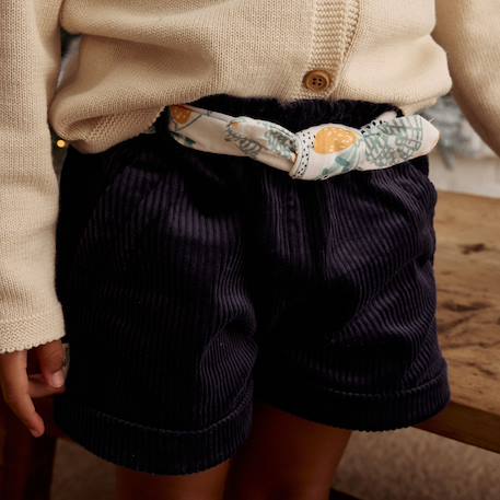 Short bébé en velours côtelé holamuchacha Bleu 5 - vertbaudet enfant 