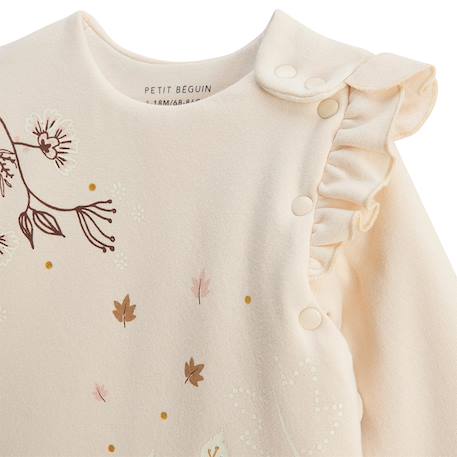 Gigoteuse d'hiver en velours avec manches amovibles chincha Ecru 5 - vertbaudet enfant 