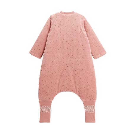 Turbulette d'hiver en velours avec pieds retroussables et manches amovibles bébé rosa Rose 3 - vertbaudet enfant 