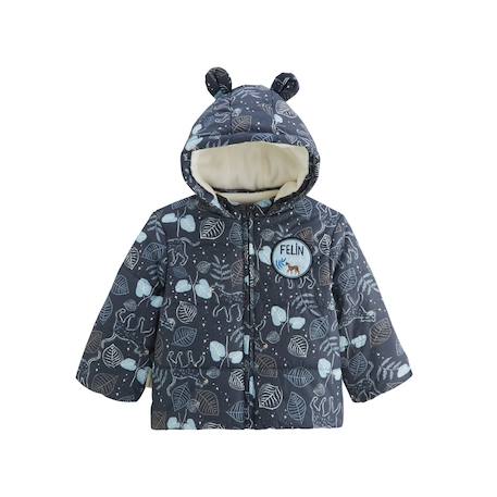 Doudoune bébé intérieur polaire avec capuche félintrépide Bleu 2 - vertbaudet enfant 