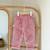 Pantalon bébé en velours côtelé céleste Rose 6 - vertbaudet enfant 