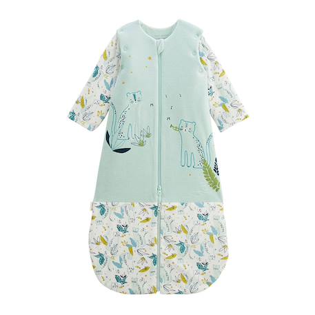 Turbulette tog 2,5 en velours avec manches amovibles et jambes séparables oscar Bleu 2 - vertbaudet enfant 