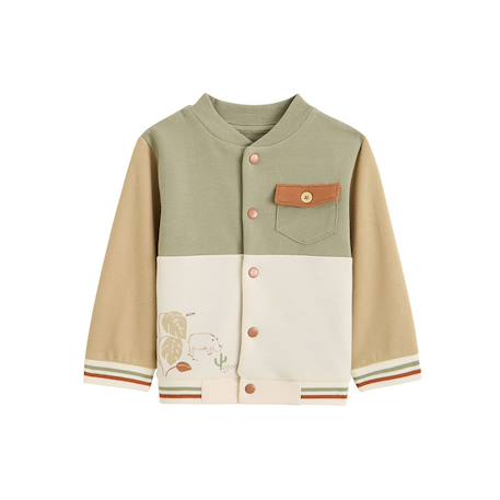 Veste teddy enfant kansas city Kaki 2 - vertbaudet enfant 