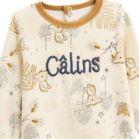 Lot de 2 pyjamas bébé en velours constellation Camel 3 - vertbaudet enfant 
