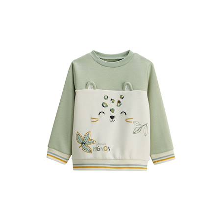 Sweat-shirt bébé en molleton boavista Vert 2 - vertbaudet enfant 