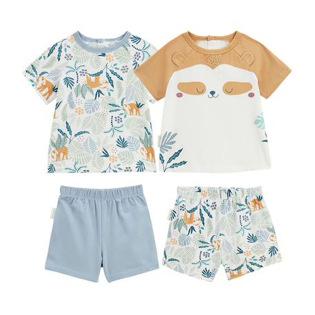Lot de 2 pyjama short enfant 2 pièces baroudeur Bleu 2 - vertbaudet enfant 