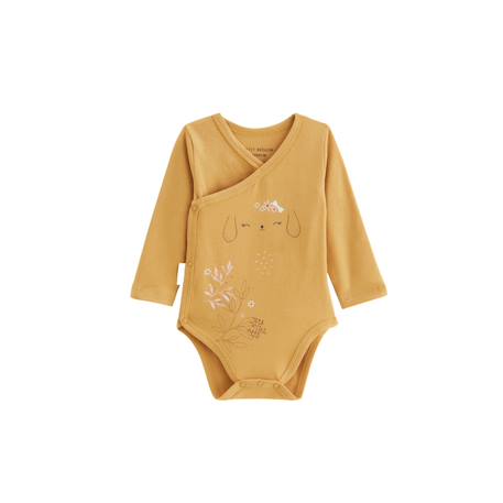 Lot de 2 bodies bébé manches longues ouverture croisée emilie Ecru 6 - vertbaudet enfant 