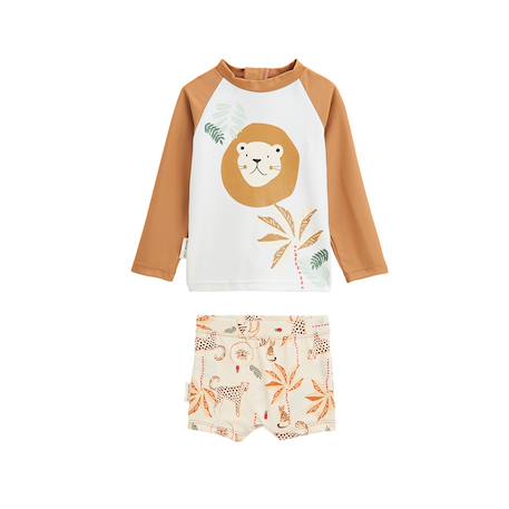 Maillot de bain bébé 2 pièces t-shirt de protection uv & boxer tango Camel 2 - vertbaudet enfant 