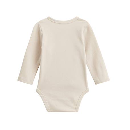 Lot de 2 bodies bébé manches longues ouverture croisée câlins Ecru 4 - vertbaudet enfant 