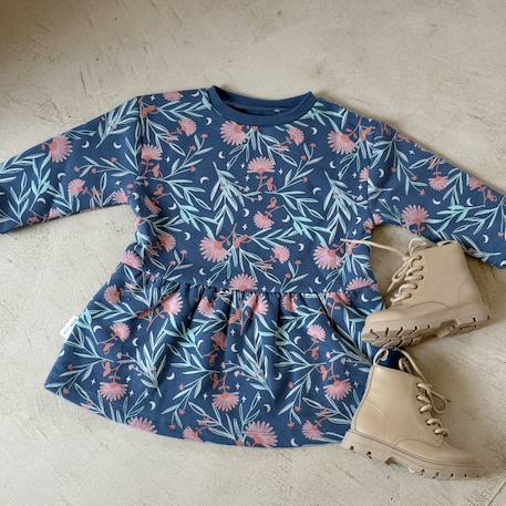 Robe enfant en molleton dina Bleu 5 - vertbaudet enfant 