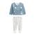 Ensemble bébé veste en coton matelassé et pantalon en velours petite balade Ecru 2 - vertbaudet enfant 