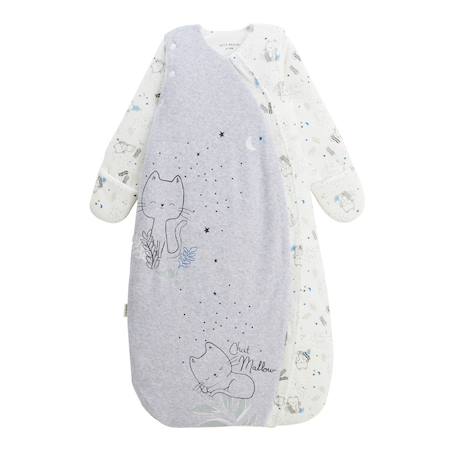 Gigoteuse d'hiver en velours avec manches amovibles chatmallow Gris 2 - vertbaudet enfant 