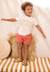 Ensemble enfant t-shirt et short en gaze de coton liwa Ecru 1 - vertbaudet enfant 