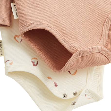 Lot de 2 bodies bébé manches longues matcha Rose 3 - vertbaudet enfant 