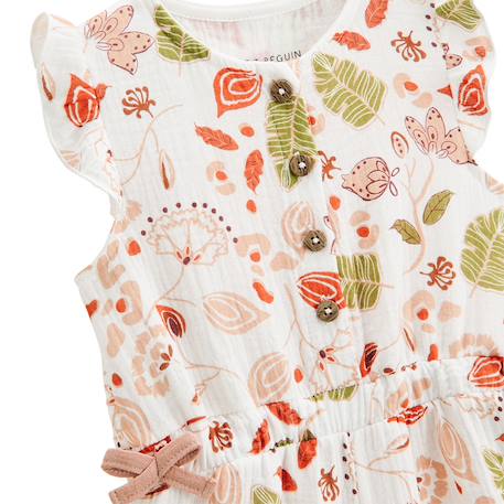 Combishort bébé + chapeau en gaze de coton mindanao Rose 3 - vertbaudet enfant 