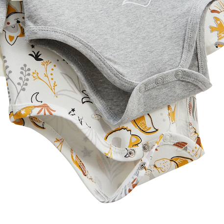 Lot de 2 bodies bébé manches longues petit loup Gris 3 - vertbaudet enfant 