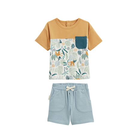 Ensemble enfant t-shirt et short baroudeur Bleu 2 - vertbaudet enfant 
