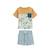 Ensemble enfant t-shirt et short baroudeur Bleu 2 - vertbaudet enfant 