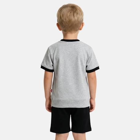 Ensemble t-shirt manches courtes et short garçon Beige+Bleu+Gris+Vert 8 - vertbaudet enfant 