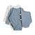 Lot de 2 bodies bébé manches longues ouverture croisée rêverie Bleu 3 - vertbaudet enfant 