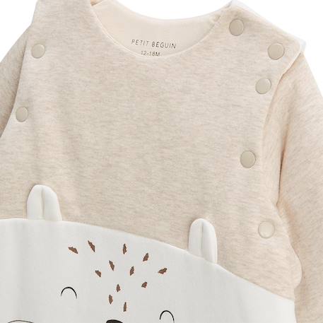 Turbulette d'hiver avec pieds retroussables et manches amovibles cracotte Beige 4 - vertbaudet enfant 