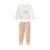 Ensemble bébé gilet et pantalon en coton nid d'abeille miss plume Ecru 2 - vertbaudet enfant 