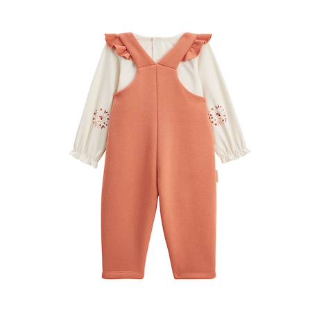 Ensemble salopette bébé en molleton et t-shirt manouk Corail 3 - vertbaudet enfant 