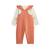Ensemble salopette bébé en molleton et t-shirt manouk Corail 3 - vertbaudet enfant 