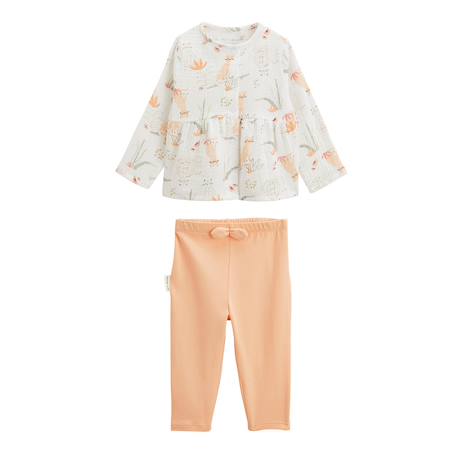 Ensemble bébé blouse en gaze de coton et legging sierra Rose 2 - vertbaudet enfant 