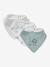 Lot 3 bavoirs bandanas en gaze de coton Bord de mer+Broceliande+Dans les bois+Hanoi+Hérisson+Hygge+lot renard+Mon coeur+Tanzanie 45 - vertbaudet enfant 