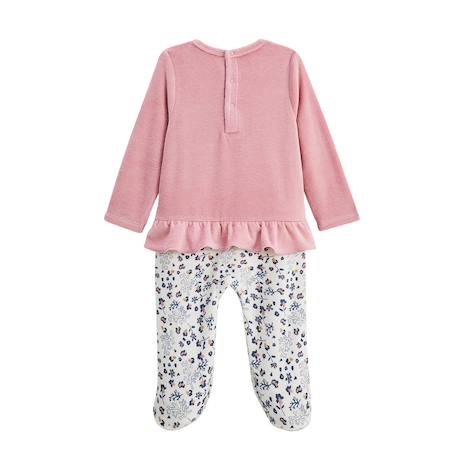 Pyjama bébé en velours céleste Rose 3 - vertbaudet enfant 