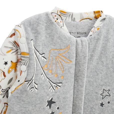 Turbulette d'hiver en velours avec pieds retroussables et manches amovibles petit loup Gris 4 - vertbaudet enfant 