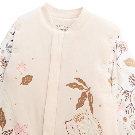 Turbulette d'hiver en velours avec pieds retroussables et manches amovibles chincha Rose 4 - vertbaudet enfant 