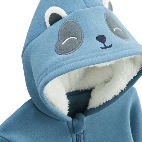 Sweat à capuche zippé bébé en molleton tao Bleu 5 - vertbaudet enfant 