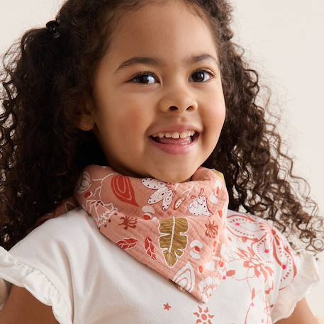 Foulard en gaze de coton mindanao 50 x 50 cm Rose 5 - vertbaudet enfant 