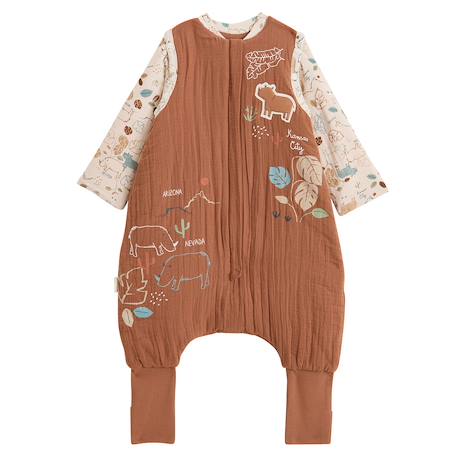 Turbulette tog 2 en gaze de coton avec pieds retroussables et manches amovibles kansas city Camel 2 - vertbaudet enfant 