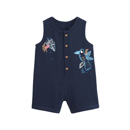 Combishort bébé en gaze de coton mexico Bleu 2 - vertbaudet enfant 