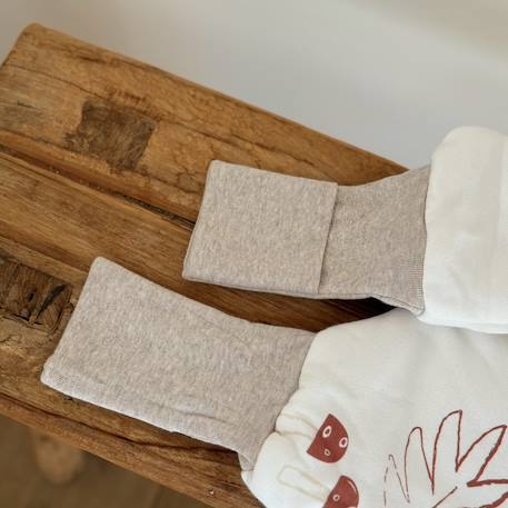 Turbulette d'hiver avec pieds retroussables et manches amovibles cracotte Beige 5 - vertbaudet enfant 