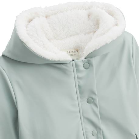 Manteau enfant imperméable doublé sherpa holamuchacha Vert 5 - vertbaudet enfant 