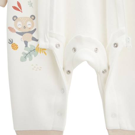Combinaison bébé en molleton et chaussons baby panda Ecru 5 - vertbaudet enfant 