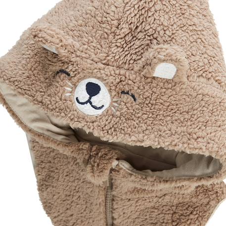 Capuche bébé en sherpa charly Marron 3 - vertbaudet enfant 