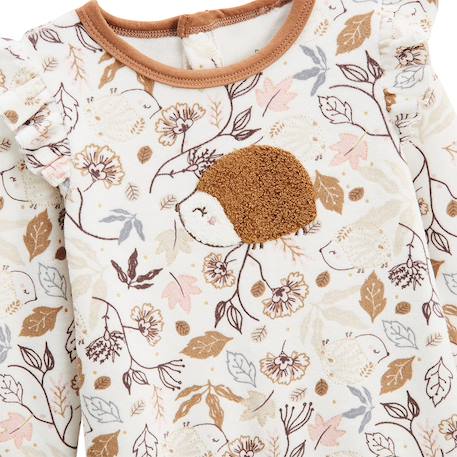 Pyjama bébé en velours chincha Ecru 4 - vertbaudet enfant 