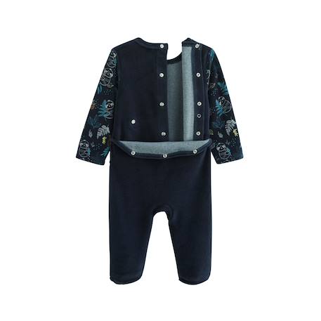 Pyjama bébé en velours jungle friends Bleu 5 - vertbaudet enfant 
