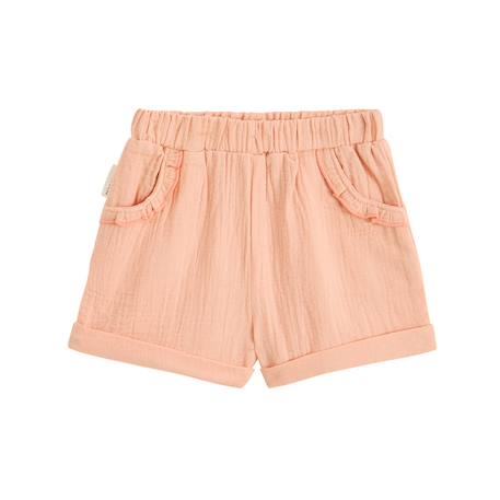 Short enfant en gaze de coton santa giulia Corail 2 - vertbaudet enfant 