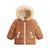 Doudoune imperméable doublée sherpa avec capuche chincha Camel 2 - vertbaudet enfant 