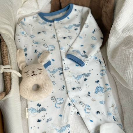 Pyjama bébé en velours dune valley Ecru 6 - vertbaudet enfant 