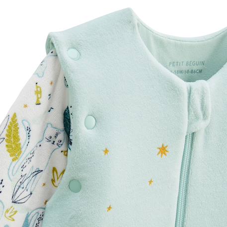 Turbulette tog 2,5 en velours avec manches amovibles et jambes séparables oscar Bleu 5 - vertbaudet enfant 