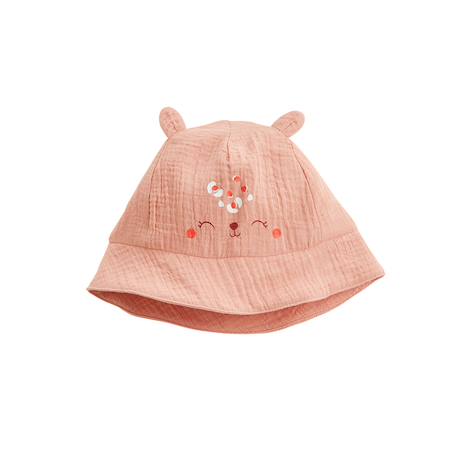 Combishort bébé + chapeau en gaze de coton mindanao Rose 4 - vertbaudet enfant 