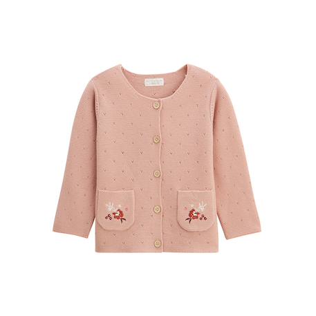 Gilet enfant en tricot manouk Rose 2 - vertbaudet enfant 